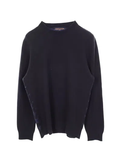 Pre-owned Louis Vuitton 2000s Monogram Crew Neck Jumper In Black