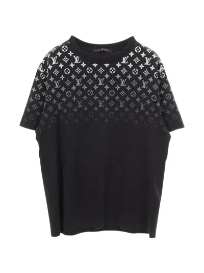 Pre-owned Louis Vuitton 2000s Monogram Gradient-pattern Cotton T-shirt In Black