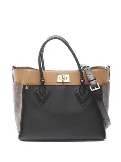 Pre-owned Louis Vuitton 2000s Monogram Leather Tote Bag In Black