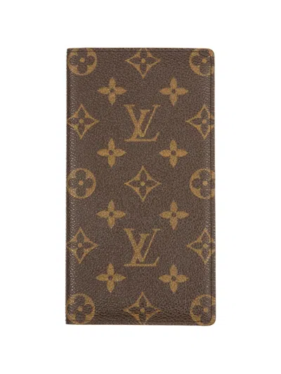Pre-owned Louis Vuitton 2000s Monogram Long Wallet In Brown