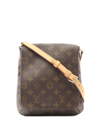 Pre-owned Louis Vuitton 2000s Monogram Musette Salsa Shoulder Bag In Brown