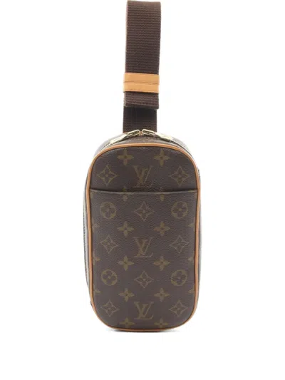 Pre-owned Louis Vuitton 2000s Pochette Ganju Pochette Bag In Brown