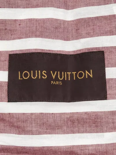 Pre-owned Louis Vuitton 2000s Striped Zip-up Jacket In White