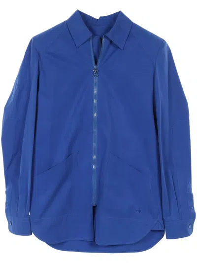 Pre-owned Louis Vuitton 2000s Toy-detail Shirt Jacket In Blue