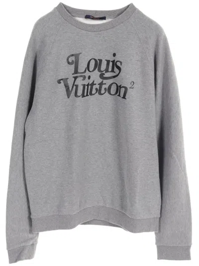 Pre-owned Louis Vuitton 2000s X Nigo Logo-print Sweatshirt In Grey