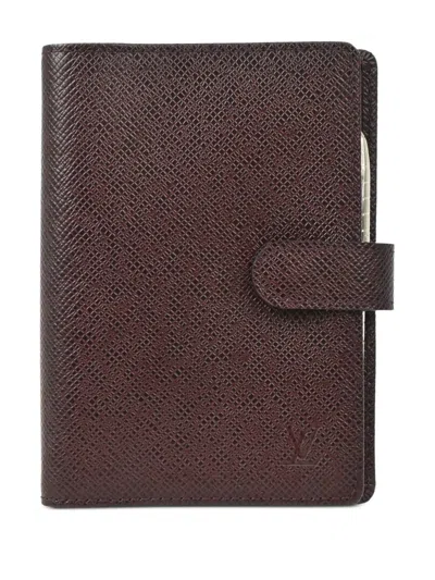Pre-owned Louis Vuitton 2001 Agenda Pm Notebook Cover In Brown