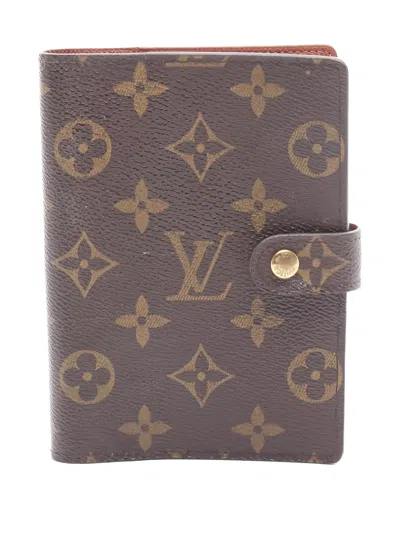 Pre-owned Louis Vuitton 2001 Agenda Pm Notebook Cover In Brown