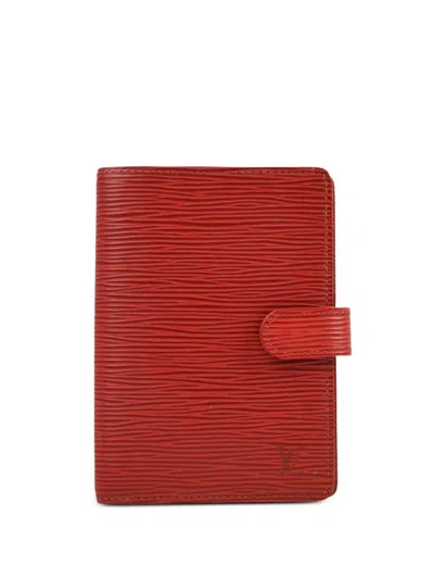 Pre-owned Louis Vuitton 2001 Agenda Pm Notebook Cover In Red