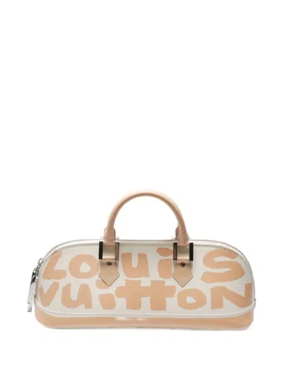 Pre-owned Louis Vuitton 2001 Alma Horizontal Leather Tote Bag In White