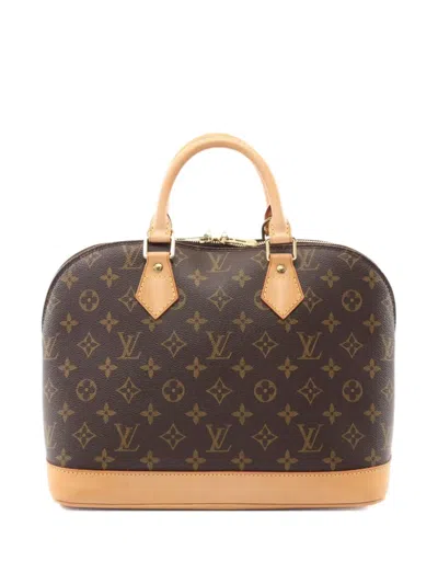 Pre-owned Louis Vuitton 2001 Alma Pm Monogram Handbag In Brown