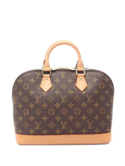 Pre-owned Louis Vuitton 2001 Alma Pm Monogram Tote Bag In Brown