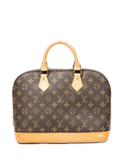 Pre-owned Louis Vuitton 2001 Alma Pm Monogram Tote Bag In Brown