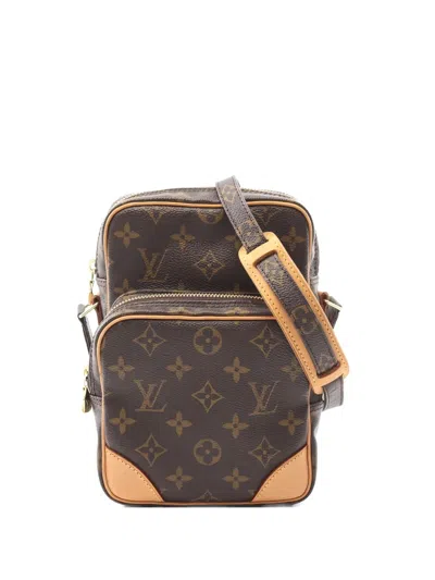 Pre-owned Louis Vuitton 2001 Amazon Monogram Cross Body Bag In Brown