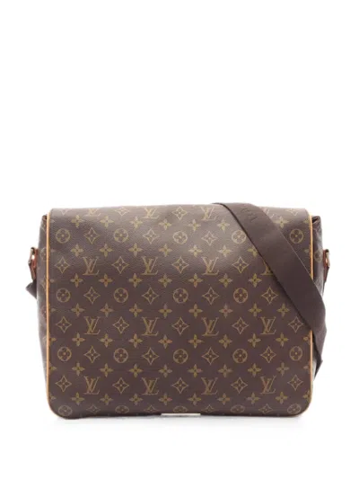 Pre-owned Louis Vuitton 2001 Aves Monogram Shoulder Bag In Brown