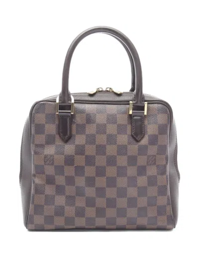 Pre-owned Louis Vuitton 2001 Brera Leather Tote Bag In Brown