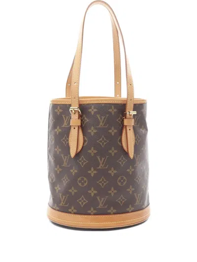 Pre-owned Louis Vuitton 2001 Bucket Pm Handbag In Brown