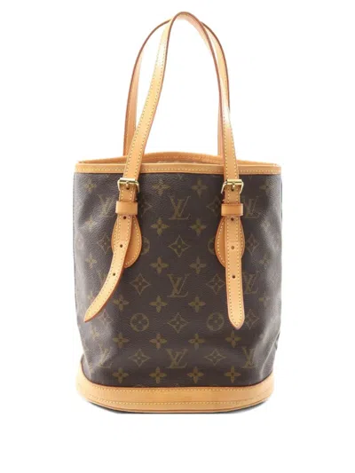 Pre-owned Louis Vuitton 2001 Bucket Pm Handbag In Brown