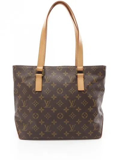 Pre-owned Louis Vuitton 2001 Cabas Piano Monogram Tote Bag In Brown