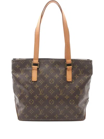 Pre-owned Louis Vuitton 2001 Cabas Piano Shoulder Bag In Brown