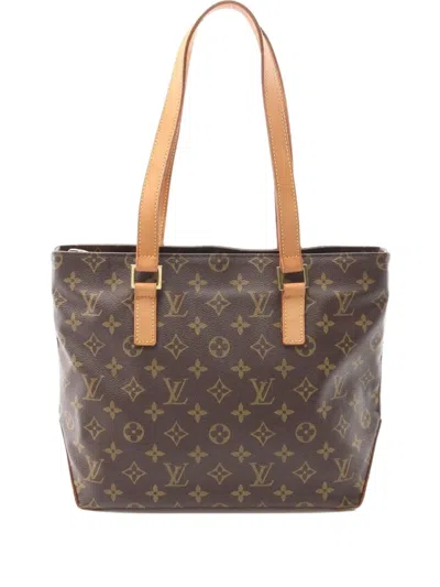 Pre-owned Louis Vuitton 2001 Cabas Piano Shoulder Bag In Brown