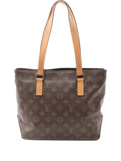 Pre-owned Louis Vuitton 2001 Cabas Piano Shoulder Bag In Brown