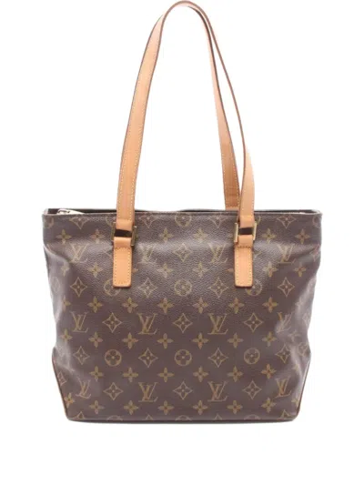 Pre-owned Louis Vuitton 2001 Cabas Piano Shoulder Bag In Brown