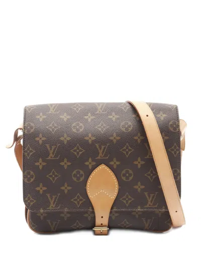 Pre-owned Louis Vuitton 2001 Cartouchiere Gm Monogram Satchel Bag In Brown