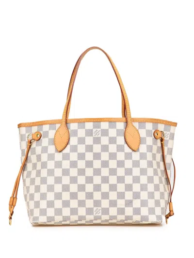 Pre-owned Louis Vuitton 2001 Damier Azur Neverfull Pm Tote Bag