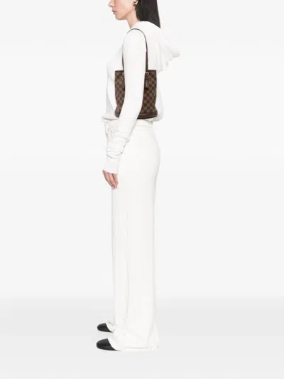 Pre-owned Louis Vuitton 2001 Damier Ebene Marais Bucket Bag In Brown