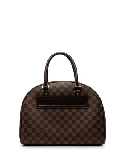 Pre-owned Louis Vuitton 2001 Damier Ebene Nolita Handbag In Brown