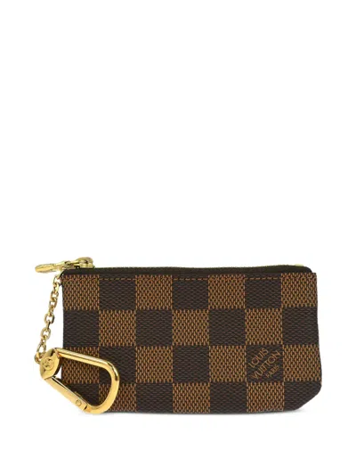 Pre-owned Louis Vuitton 2001 Damier Key Purse In Brown