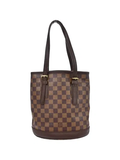 Pre-owned Louis Vuitton 2001 Damier Tote Handbag In Brown