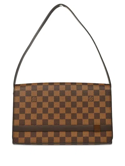 Pre-owned Louis Vuitton 2001 Damier Tribeca Handbag In Brown