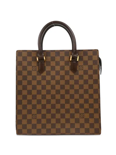 Pre-owned Louis Vuitton 2001 Damier Venice Pm Tote Bag In Brown