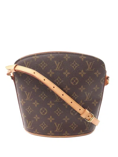 Pre-owned Louis Vuitton 2001 Druot Monogram Shoulder Bag In Brown