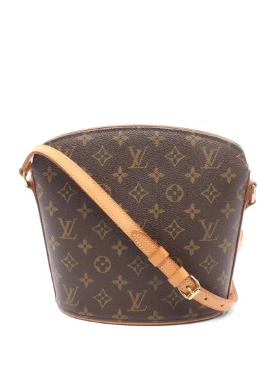 Pre-owned Louis Vuitton 2001 Druot Monogram Shoulder Bag In Brown