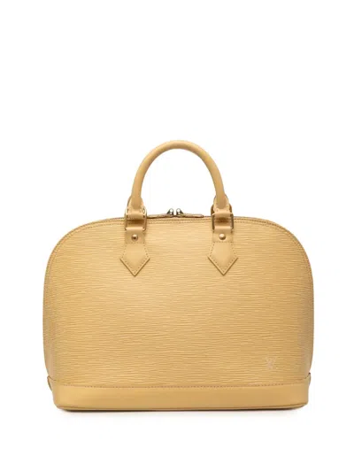 Pre-owned Louis Vuitton 2001 Epi Alma Pm Handbag In Yellow