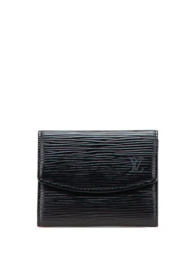 Pre-owned Louis Vuitton 2001 Epi Card Holder In Black