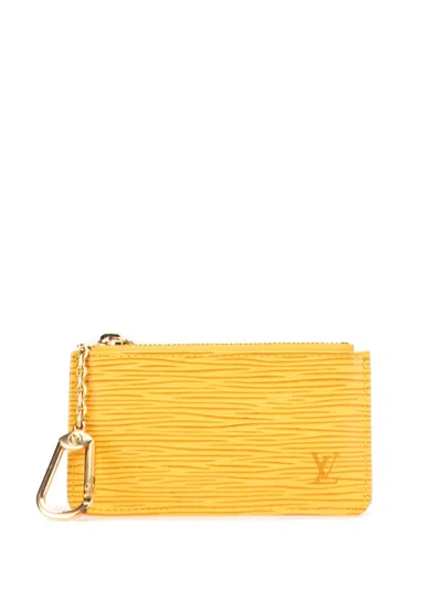 Pre-owned Louis Vuitton 2001 Epi Key Pouch Coin Pouch In Yellow
