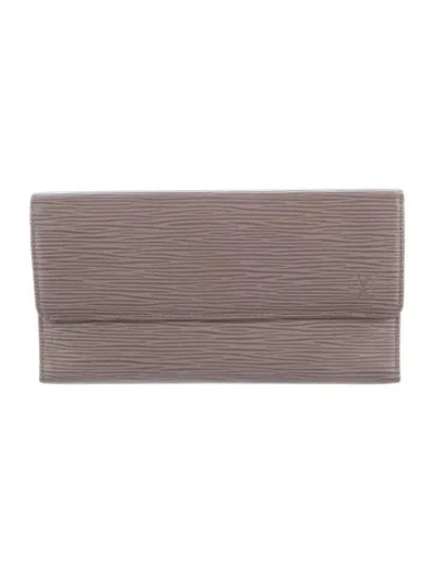 Pre-owned Louis Vuitton 2001 Epi Leather Wallet In Purple