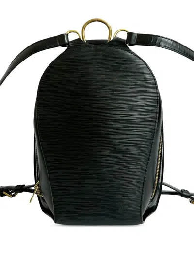 Pre-owned Louis Vuitton 2001 Epi Mabillon Backpack In Black