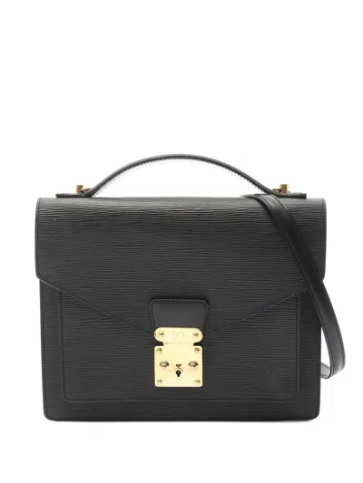 Pre-owned Louis Vuitton 2001 Epi Monceau Tote Bag In Black