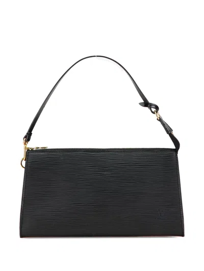 Pre-owned Louis Vuitton 2001 Epi Pochette Accessoires Shoulder Bag In Black