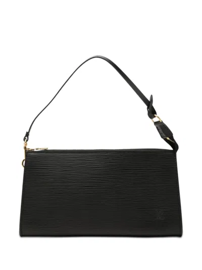 Pre-owned Louis Vuitton 2001 Epi Pochette Accessoires Shoulder Bag In Black