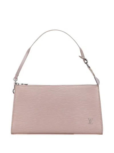 Pre-owned Louis Vuitton 2001 Epi Pochette Accessoires Shoulder Bag In Purple