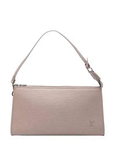 Pre-owned Louis Vuitton 2001 Epi Pochette Accessoires Shoulder Bag In Purple