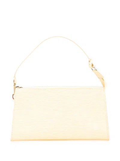 Pre-owned Louis Vuitton 2001 Epi Pochette Accessoires Shoulder Bag In Yellow