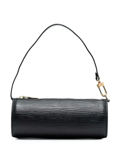 Pre-owned Louis Vuitton 2001 Epi Pochette Papillon Handbag In Black