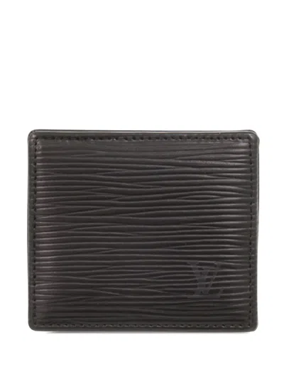 Pre-owned Louis Vuitton 2001 Epi Porte Monnaie Boite Case Coin Pouch In Black