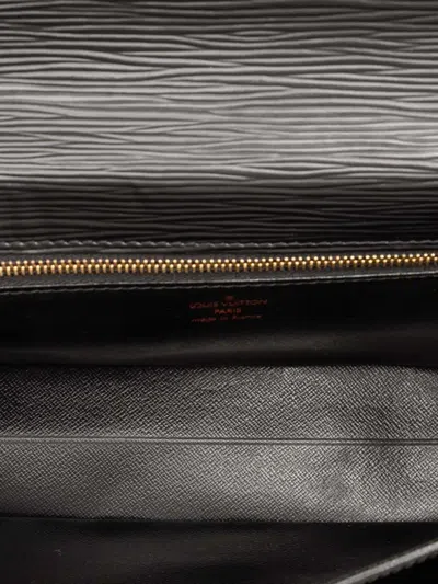 Pre-owned Louis Vuitton 2001 Epi Sellier Dragonne Clutch Bag In Black